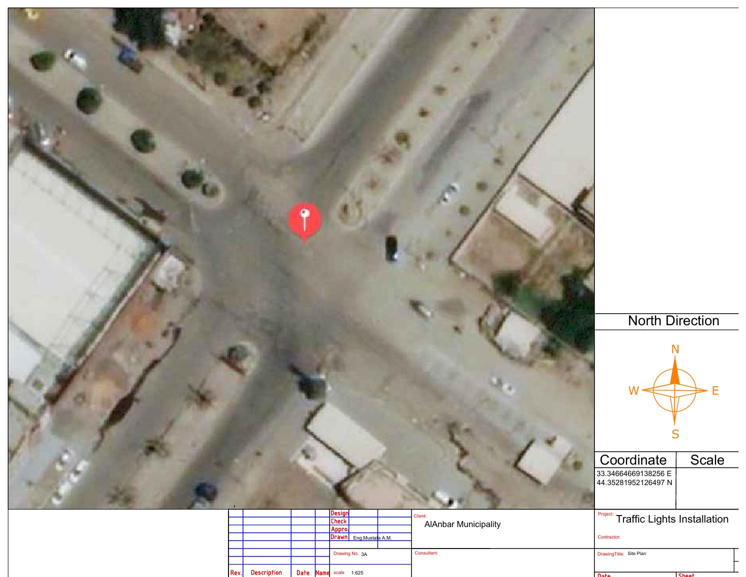 مشروع اعداد دراسة مرورية لتقاطع يعمل بانظمة الرادار